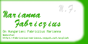 marianna fabriczius business card